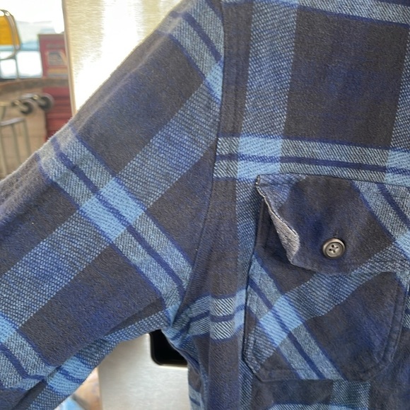 Anchorage Expedition Shacket Flip Cuffs Mens Sz M Flannel‎ Shirt Bluestone, - Picture 5 of 16